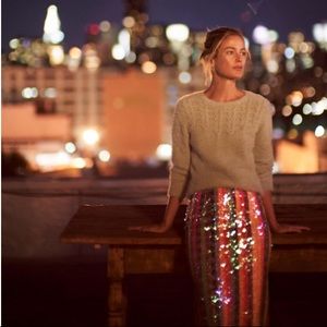 NWT ANTHROPOLOGIE Maeve Sequined Palette Skirt